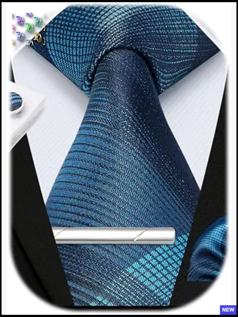 Classic Checkered Tie Set With Pocket Square Cufflinks Elegant Business Formal